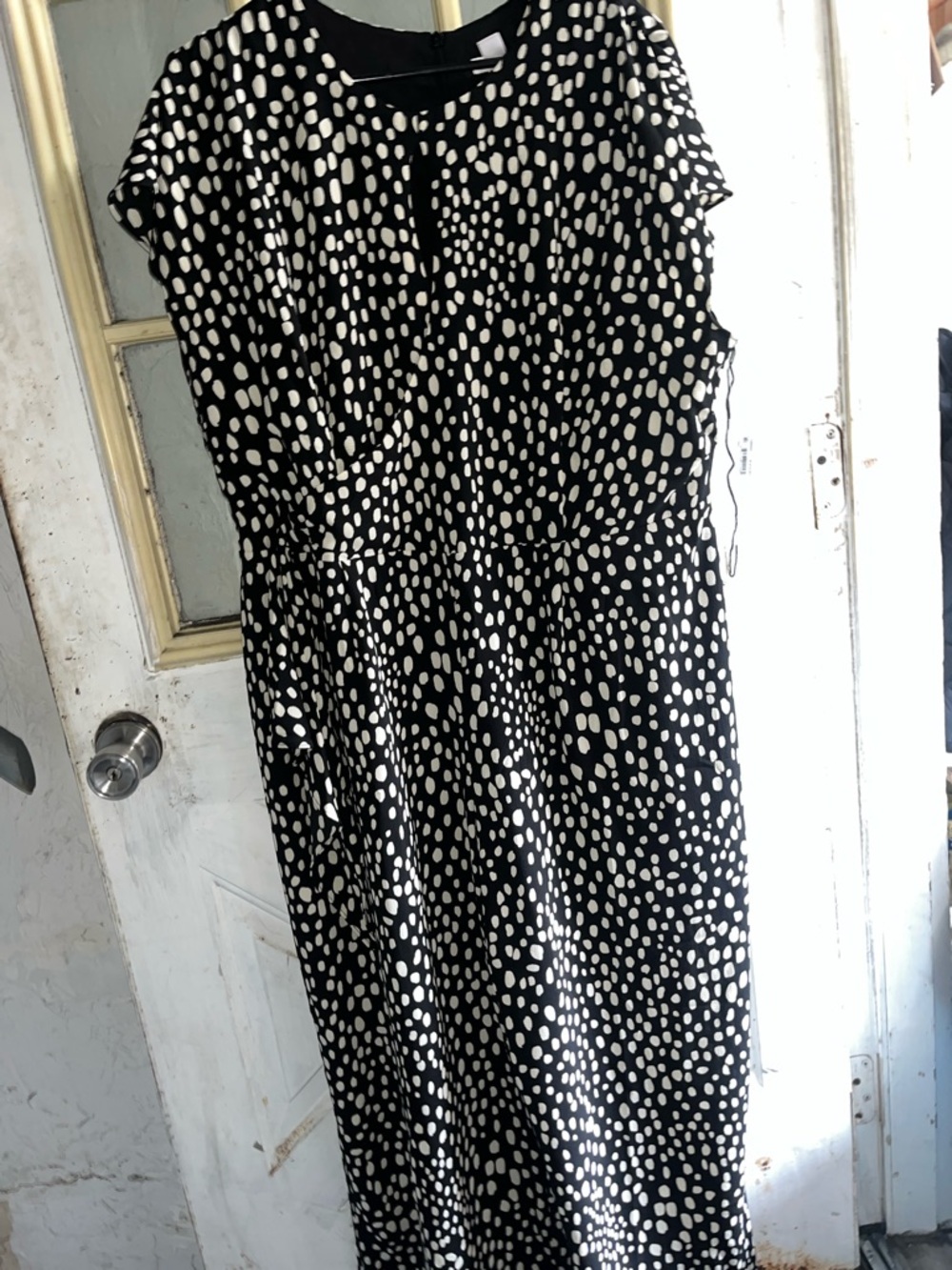 NWT London Times Black and White Polka Dot pant suit/jumper